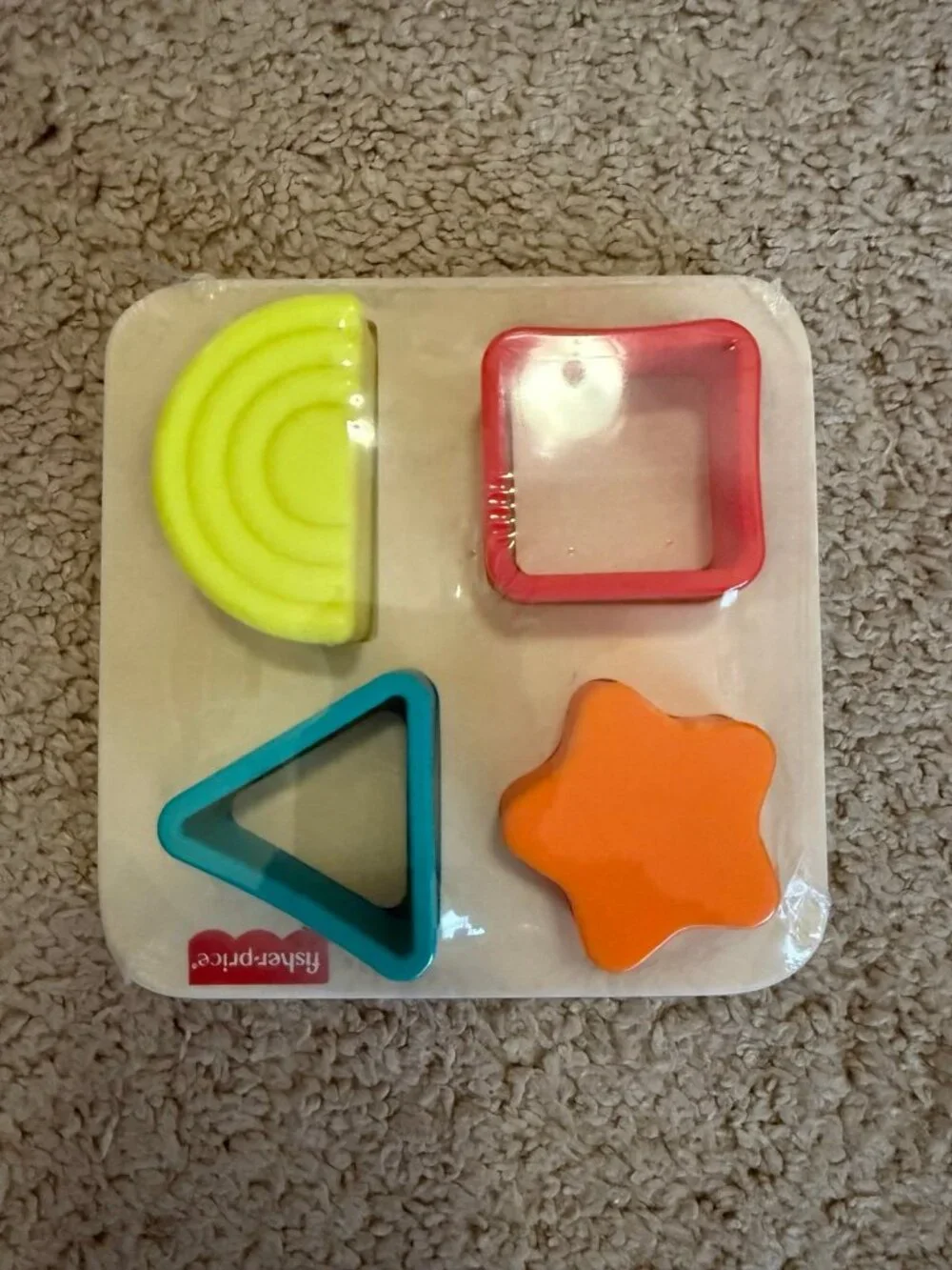 Fisher Price wooden silicone puzzle NEW